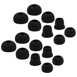 ALXCD Ear Tips for PB2 Powerbeats 3 Headphone, S/M/L 3 Sizes 6 Pair Silicone Replacement Earbud Tips & 2 Pair Double Flange Ear Tips, Fit for Beats Powerbeats2 Pb3 [8 Pair](Black)