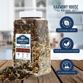 Harmony House Italian Vegetable Soup Mix – Gluten Free, Low Sodium, For Cooking, Camping, Emergency Supply & More (12.5 oz. Jar)