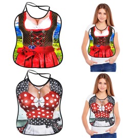 Funny Adult Bibs, 2PCS Funny Bibs for Men Women Adult Joke Bib Washable Clothing Protectors Novelty Bibs for Adult Senior Elderly Party Gifts (B)