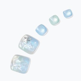 Dashing Diva Magic Press Pedicure Blue Pulse (MDA6S061PGA), 1 piece / 데싱디바 매직프레스 페디큐어 블루 펄스 (MDA6S061PGA), 1개