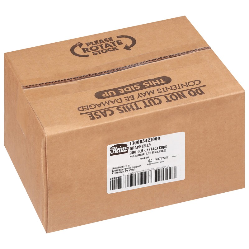 Heinz Grape Jelly Single Serve Packet (0.5 oz Packets, Pack