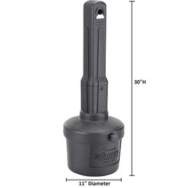 Global Industrial Black Outdoor Ashtray, 1-1/2 Gallon | Global Industrial