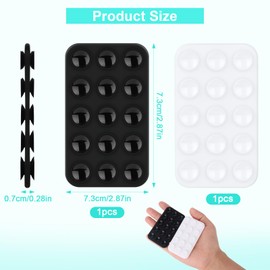 2 Stück Silikon Saugnapf Handyhalterung, Selbstklebend Silikon Handyhalterung, Silikon Saugnapf Handy, Handy Saugnapf Halterung, Anti-Rutsch Handyhalter, Freihändige Halterung für Selfies und Videos
