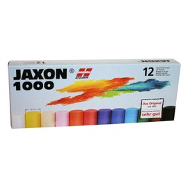 Honsell 47312 - Jaxon 1000 Ölpastellkreide, 12er Set, im Kartonetui, brillante, lichtechte Farben, ideal für Künstler, Hobbymaler, Kinder, Schule, Kunstunterricht, frei von Schadstoffen
