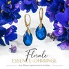 Amber by Mazukna - Blue Amber Drop Earrings, Dark Blue,