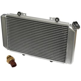 Caltric Radiator for Yamaha Grizzly 660 YFM660F 2002 2003 2004 With Heat Sensor