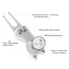 CRESTGOLF Switchblade Golf Divot Tool Golf Green Repair Pitch Fork(silver)