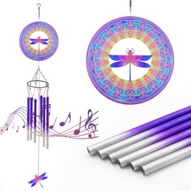 Wind Chimes with Dragonfly Wind Spinner, Gifts for Men, Women, Retirement, Teacher, Parents - Outdoor Hanging Decor Clearance for Garden, Patio, Backyard Or Porch