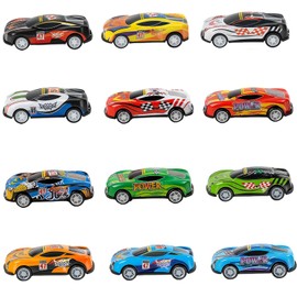 QhgPnt 12 Pull Back Cars, Toy Cars for 2+ Year Olds, Mini Vehicles Set for Indoor and Outdoor Play, Durable Design for Motor Skill Development, Ideal for Birthday Parties and Classroom Rewards