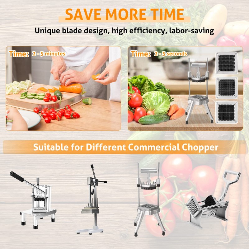 WICHEMI Dicer Blades Commercial Vegetable Chopper Dicer Blade Replacement Stainless