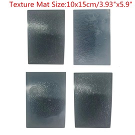 arriettycraft Flowers Leaves Pattern Polymer Clay Texture Sheets for Earring Jewerly Making,Boho Style Wildflowers Texture Mat for Polymer Clay Projects Polymer Clay Earrings Tools，4pcs/Pack