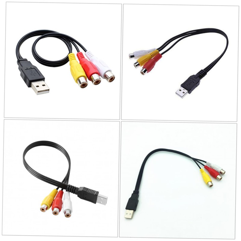 Gadpiparty 1Pair Male to Female Av Cable Set High Speed