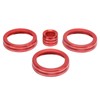 4Pcs A/C Knob Ring Trim Volume Adjuster Decor Fit for