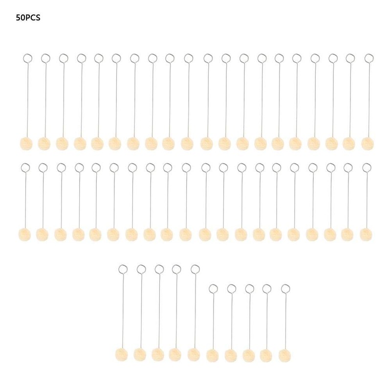 50pcs Leather Dyeing Tool, Wool Dust Swabs with Metal Handle