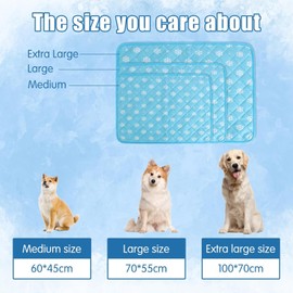 Lollanda Cooling Mat for Dogs Self-Cooling Dog Mat Summer Cooling Pad Waterproof Non-Slip Pet Mat Home On the Go Car (M)