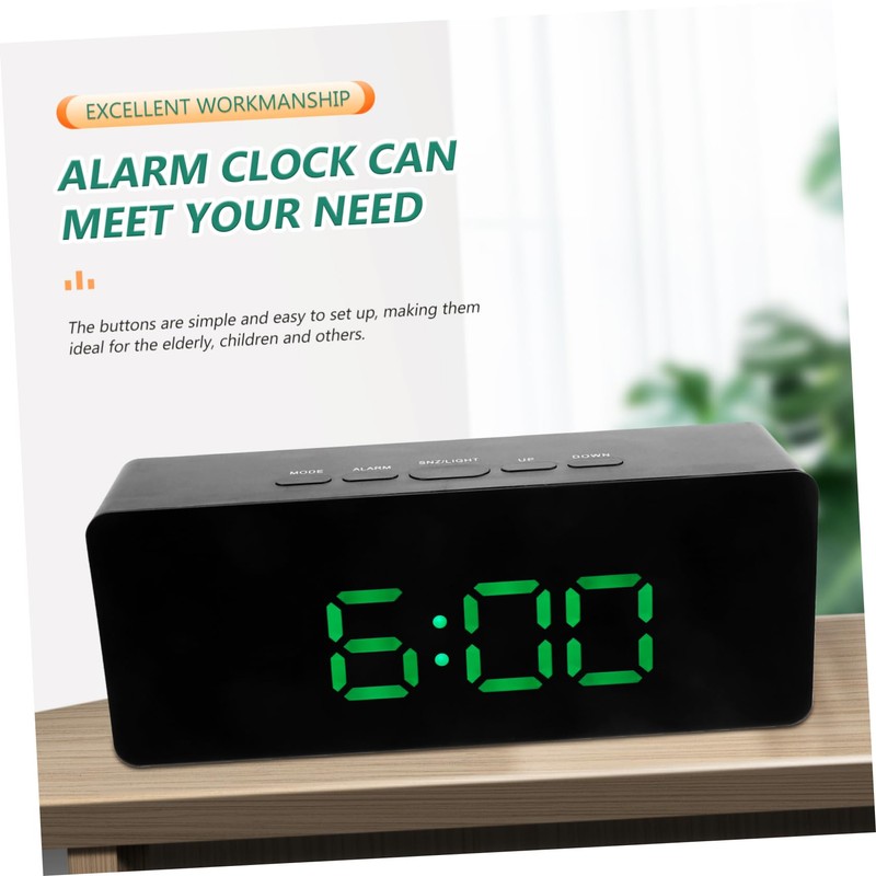 Alipis Digital Clock with Large Display Aesthetic LED Alarm Clock