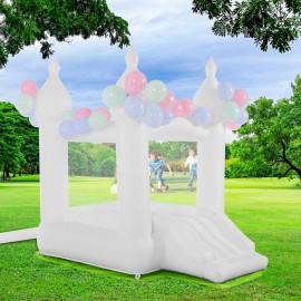 Unbranded White Bounce House Inflatable Bouncy Castle with Slide &Blower for Wedding Party