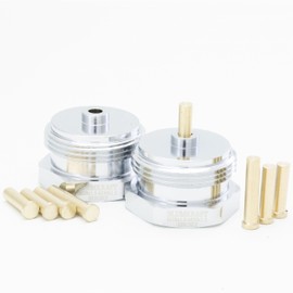 BLUMKRAFT Set of 2 Metal Radiator Adapters for Herz, SAR/COMAP, MOUSSON Bridge, MYJAVA M28 x1.5 to M30 x 1.5 for Thermostat/Thermostatic Head M30 x 1.5 Male (M28 Short)