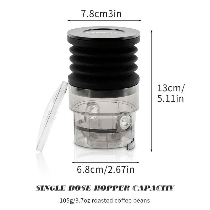 Single Dose Hopper with Silicon Bellow Compatible with Delonghi EC9335