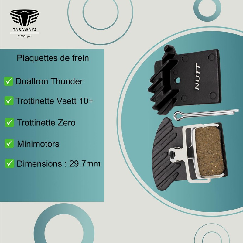 M365Lyon - Vented Nutt brake pads Dualtron Thunder/Vsett 10+ /