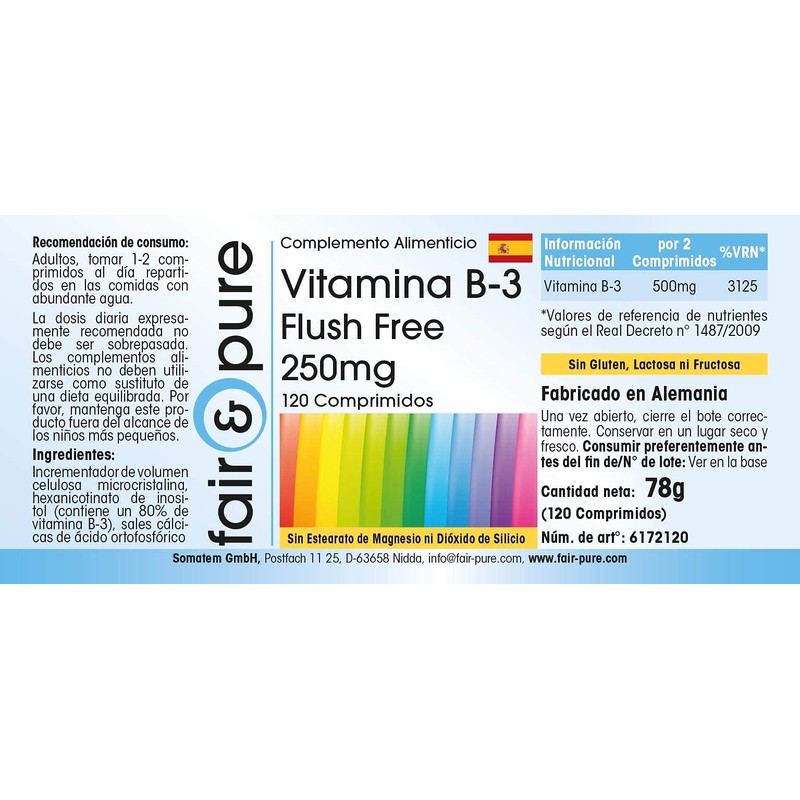 Fair & Pure® - Vitamin B3 Tablets 250 mg Flush