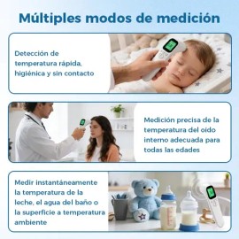 Termómetro Digital Infrarrojo Con Pantalla Led (blanco)                                                                                               