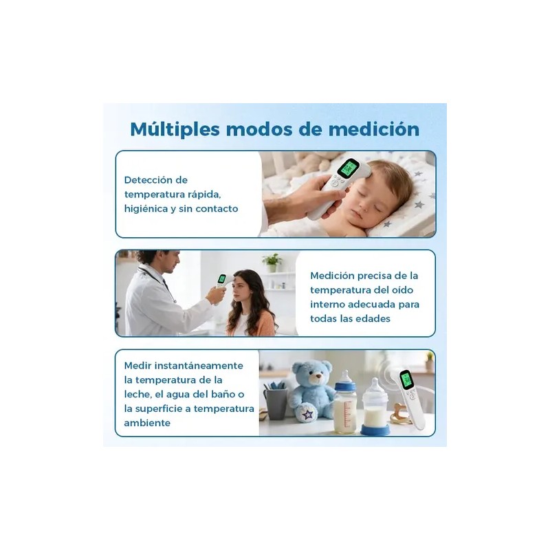 Termómetro Digital Infrarrojo Con Pantalla Led (blanco)