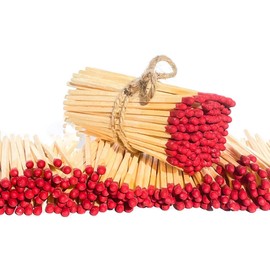 3.75" RED Color Matches (200 Count) - Plus 2 Free Strikers!!! - Wholesale Bulk Wooden Safety Matches