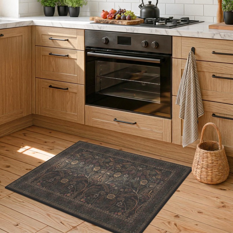 Dark Brown 2x3 Washable Entry Rug, Throw Small Rugs for