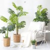 WX 75cm Monstera18hojas Planta Artificial Decoracion Con Maceta