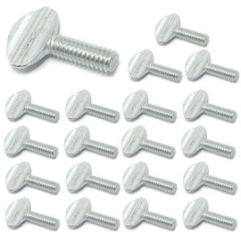 20Pcs Carbon Steel Thumb Screws 1/4"-20 x 3/4" Galvanized Racket Screw,Sliver