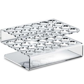Tuuters 24-Hole Test Tube Holder Acrylic Clear (Diameter 20.5 mm)