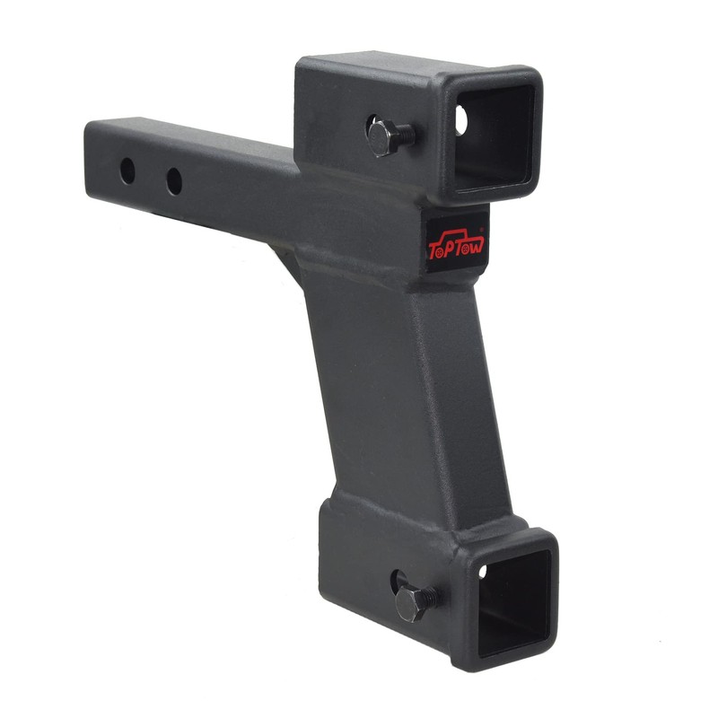 TOPTOW Trailer Hitch Extender Adapter with 2-inch & 8-inch Riser/Drop,