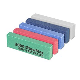 StewMac Fret Erasers, Abrasive Rubber Blocks for Polishing Fretwire and Other Metal, Essential Set of 5 Grits, Includes These Grits: 220, 400, 800, 1200, and 2000
