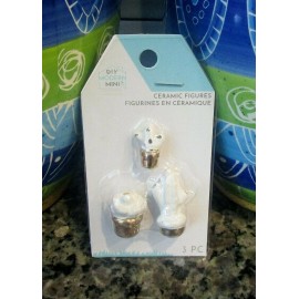 DIY Modern Mini Room Wooden Dollhouse Accessory Ceramic Figures to Decorate M4