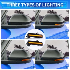doiplent [2pcs] Side Mirror Sequential Turn Signal Lights for Ford Fusion (Mondeo) 2013 2014 2015 2016 2017 2018 2019 2020 versione USA Assemely-Smoked Lens