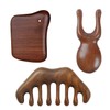 MIUPOO Wooden Gua Sha Manual Massage Board Kits, Face Scalp