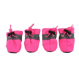 Soft Small Dog Shoes, Puppy Lightweight Shoes for Summer & Winter, Non Skid Kitten Booties for Walking Pink Size 6
