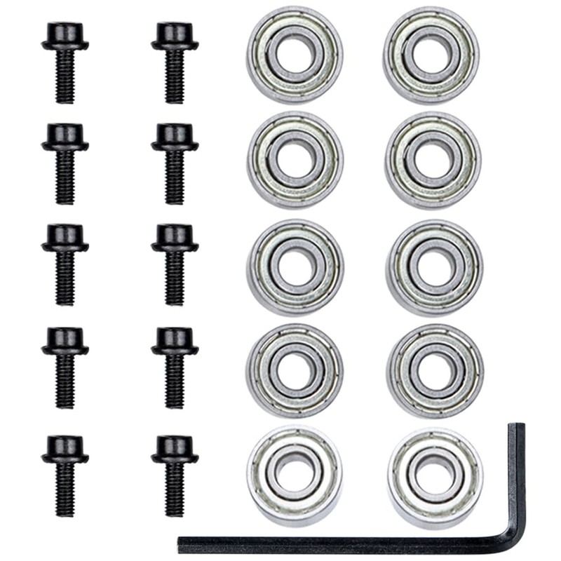Wolfride 10Pcs Router Bit Bearing Kit Top Mounted Bearings for