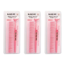 Portable BJGZ-HC Dental Flosser Kit with 20 Refill Heads - Ergonomic Snap-On Design for Effective Teeth Cleaning, Oral Hygiene Care for Adults & Travel Use (one Size, Pink)