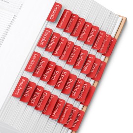 Mr. Pen- Bible Tabs, 75 Tabs, Saturated Red, Laminated Bible Tabs for Women and Men, Bible Tabs for Study Bible, Bible Index Tabs, Bible Book Tabs, Bible Labels Tabs, Mr Pen Bible Tabs