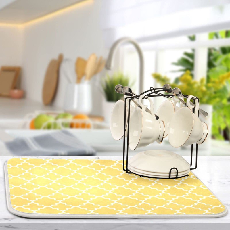 Super Absorbent Dish Drying Mat, Microfiber Fast-Drying Dish Mat, 24"
