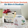 GLÜCKSGUT® Anti-Stress Cube, Chill Out, Funny Stress Cube, 6 Designs,