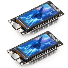 diymore 2pcs ESP32 Development Board with 1.96 Inch LCD Display 2.4 GHz WiFi Bluetooth BLE MCU CH340 Chip ESP32 WROOM 32 Nodemcu USB C