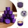 12Pack 2oz Candle Tins with Lids, Purple