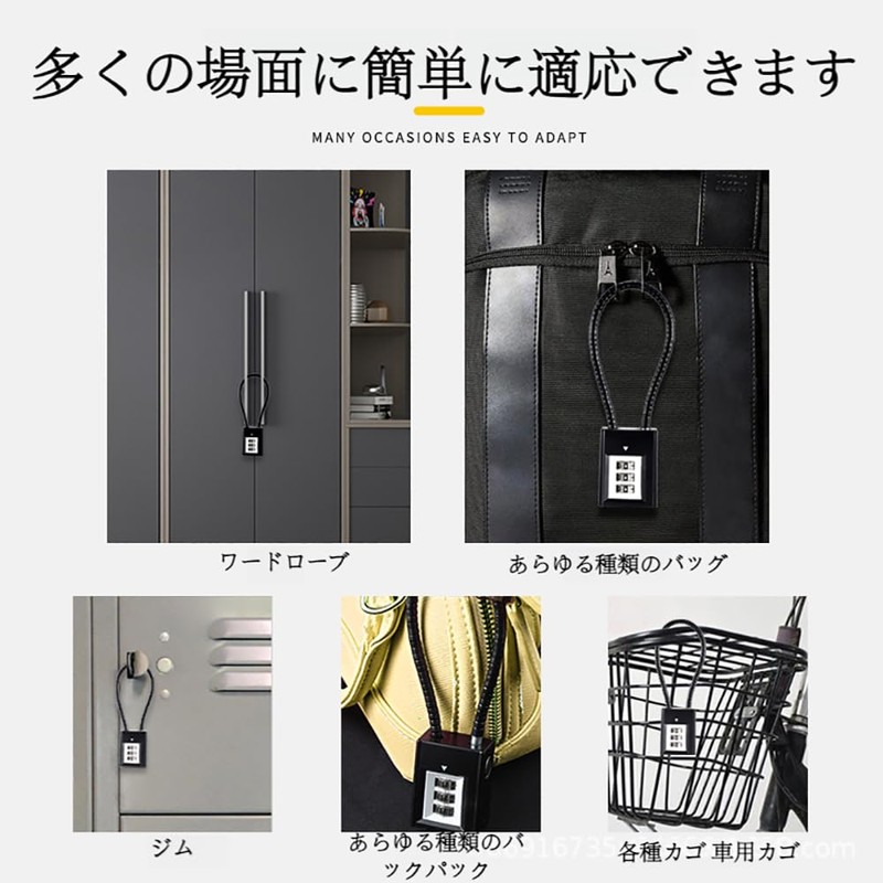 CLEAYODO Padlock, Auxiliary Lock, Dial Lock, Wire Dial Lock, Turntable