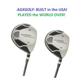 AGXGOLF Men's Left Hand Magnum XS 3 + 5 Fairway Woods Set: Graphite Shafts + Head Covers: Regular Flex, Regular Length: Built in The USA