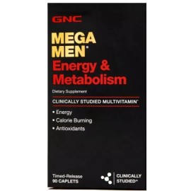 GNC Mega Men Energy & Metabolism Dietary Supplement 90 Caplets 45-day supply