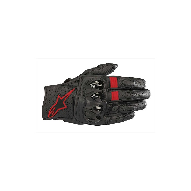 Alpinestars Men's Celer v2 Leather Motorcycle Short-Cuff Glove, Black/Red, Extra