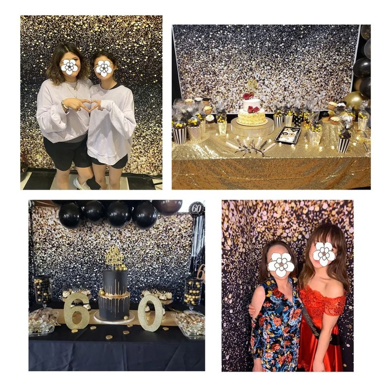 Vinyl Background Cloth Gradient Sequin Light Spot Collapsible Backdrop for